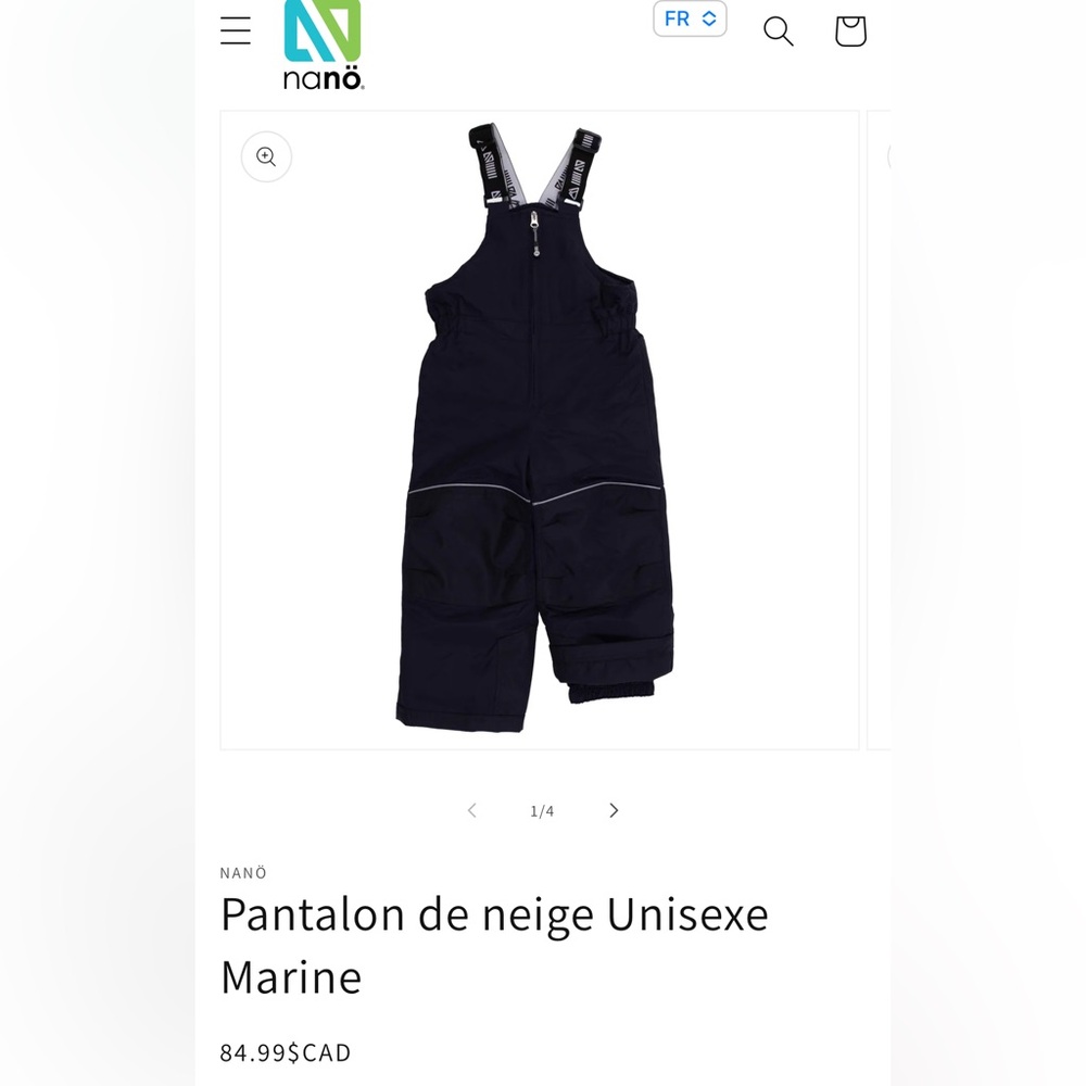Nano Kids Black Snow Pants Rated for -30